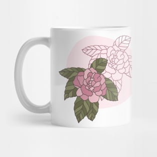 white light pink abstarct line art Mug